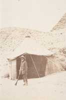 Free download [The Photographer before his Tent on the Site of the Pyramid of Khafre (Chephren)] free photo or picture to be edited with GIMP online image editor